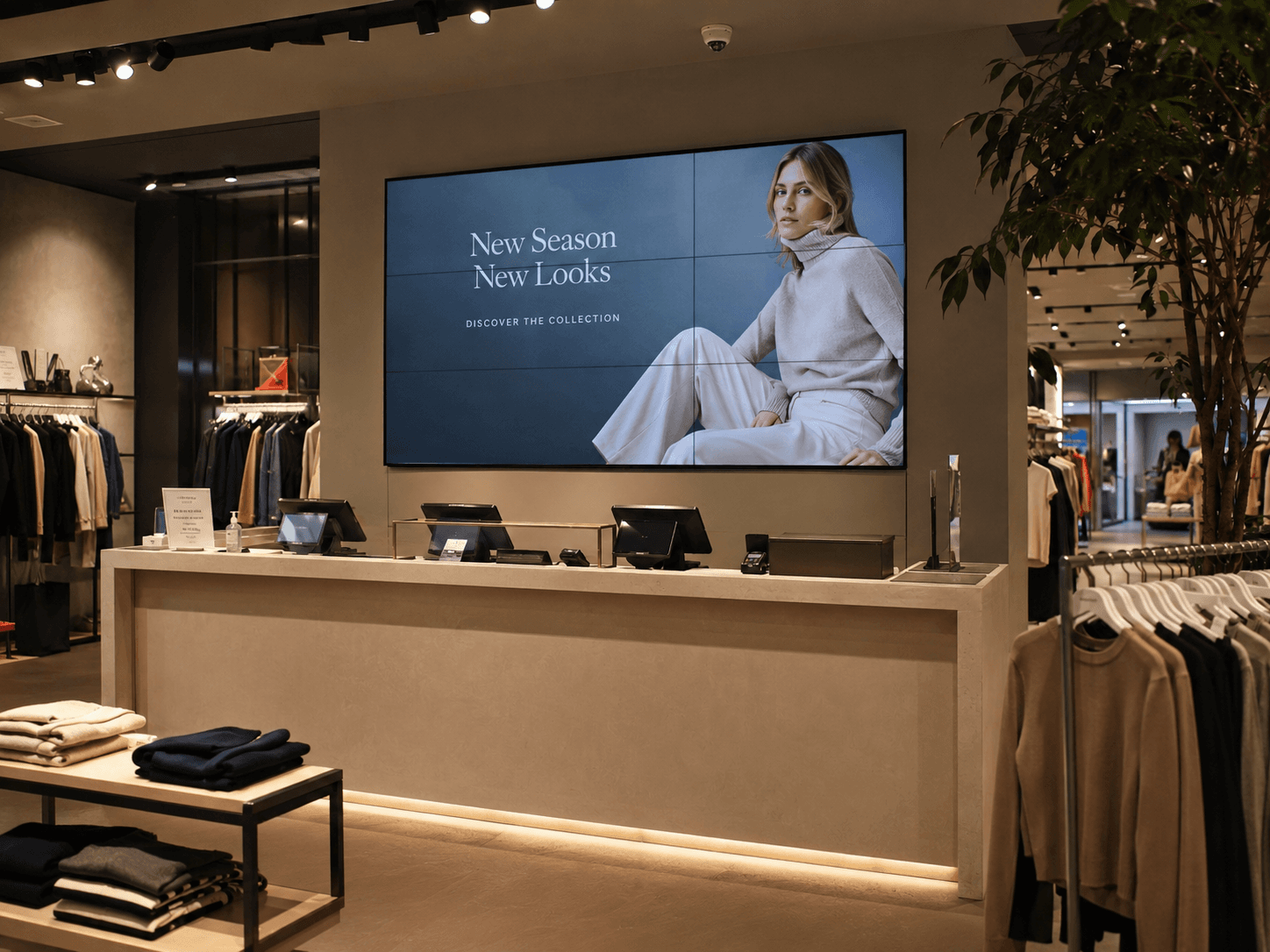 Digital signage in un negozio retail